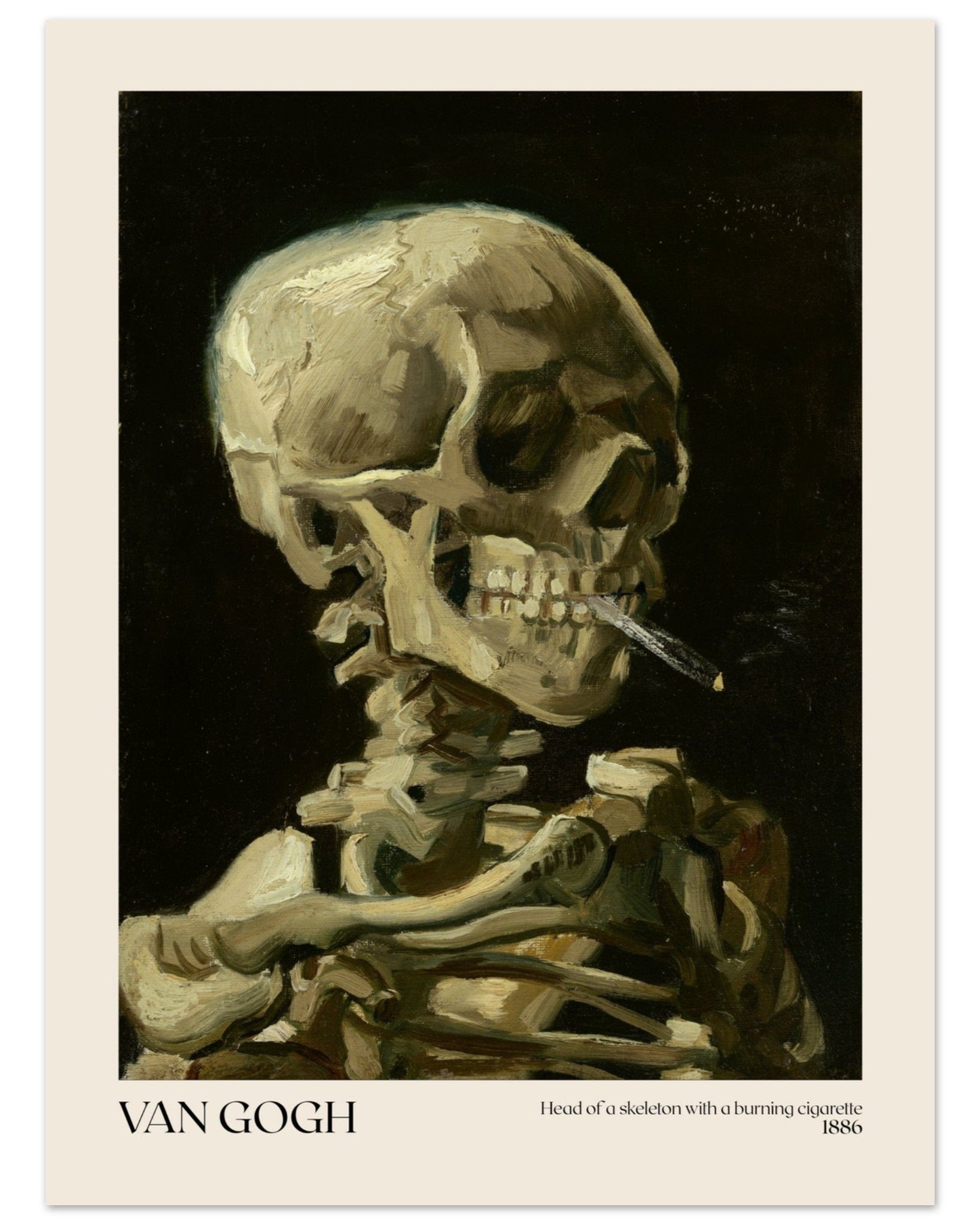 Van Gogh - Skeleton with a burning cigarette