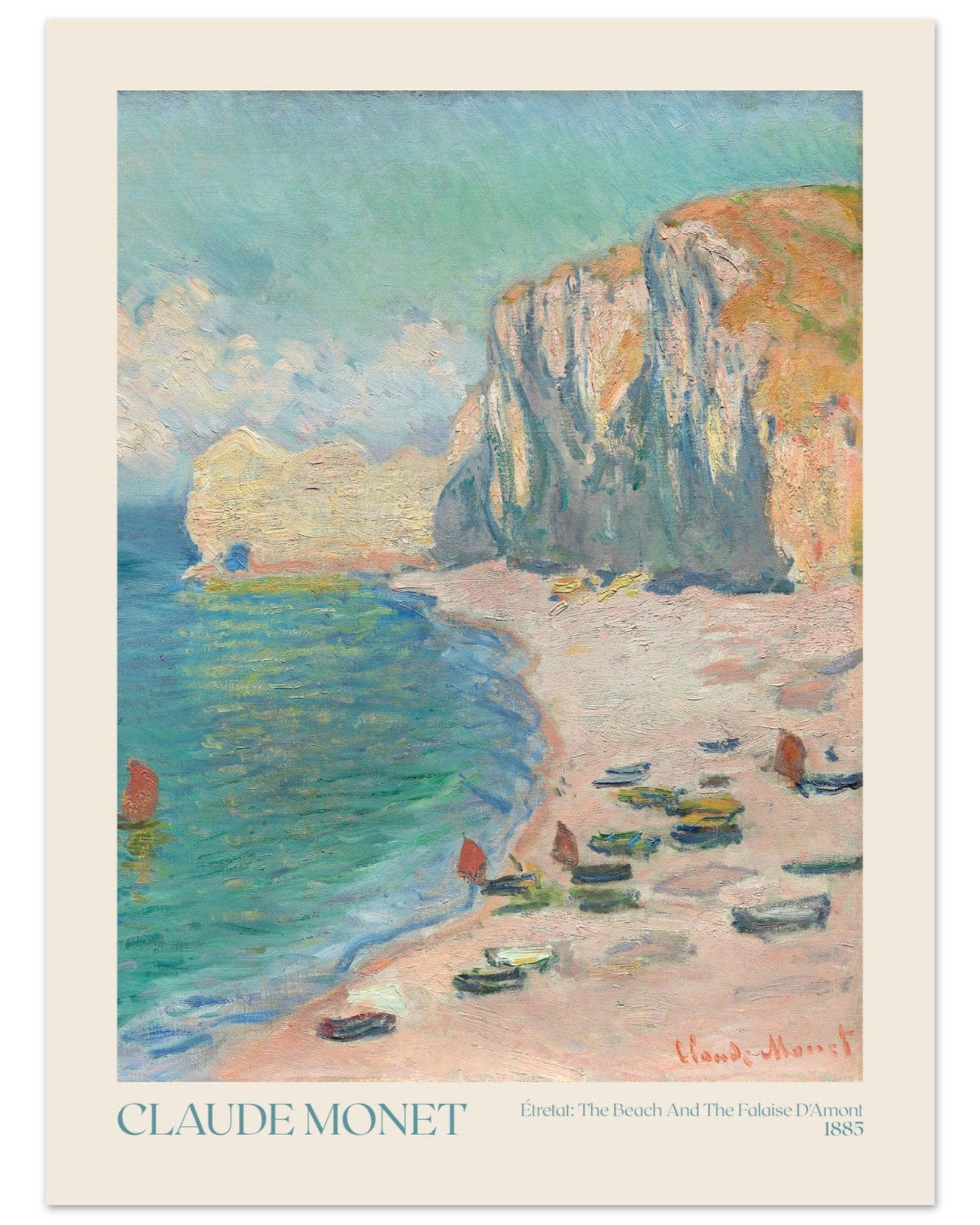 Claude Monet - The Beach And The Falaise D'Amont