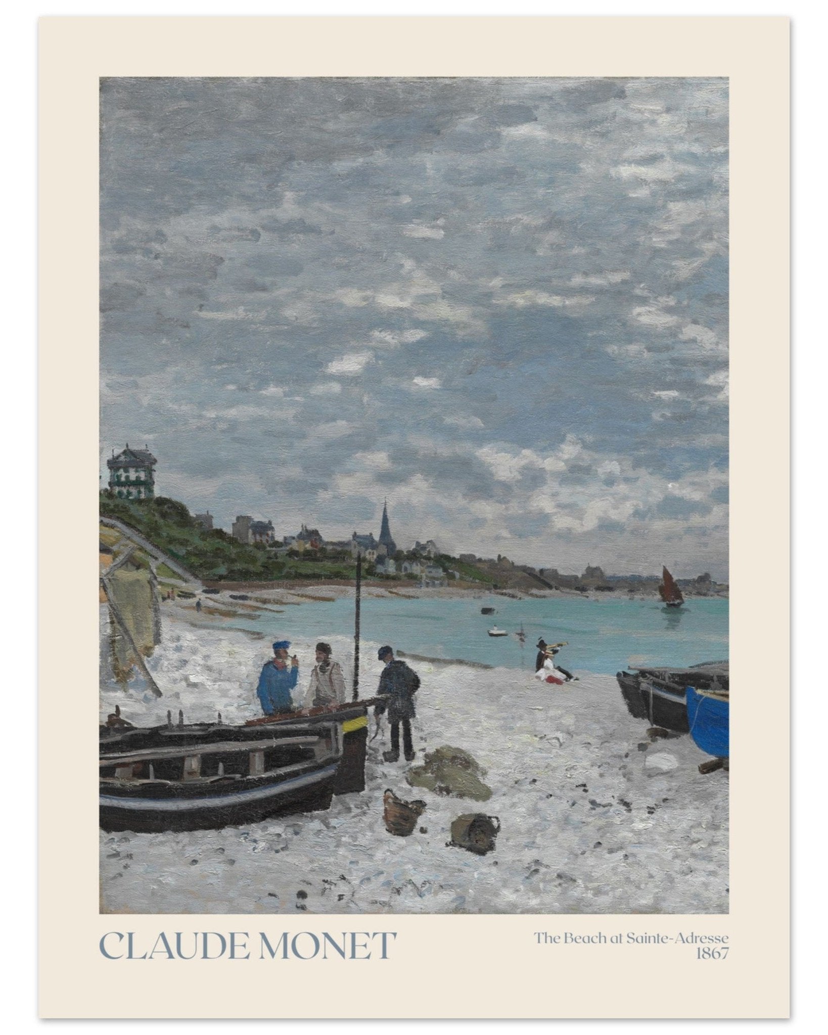 Claude Monet - The Beach at Sainte-Adresse