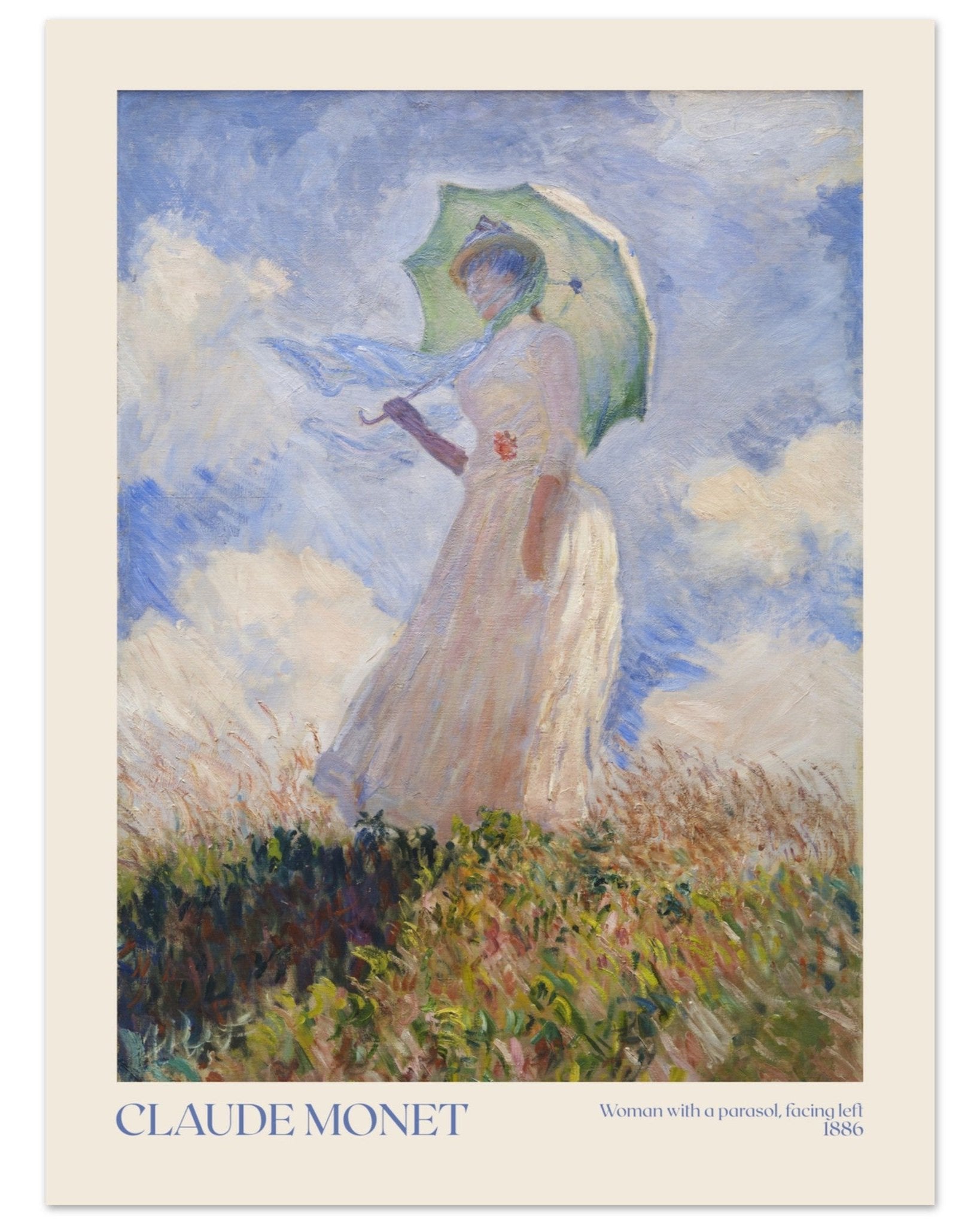 Claude Monet - Woman with a parasol, Facing left